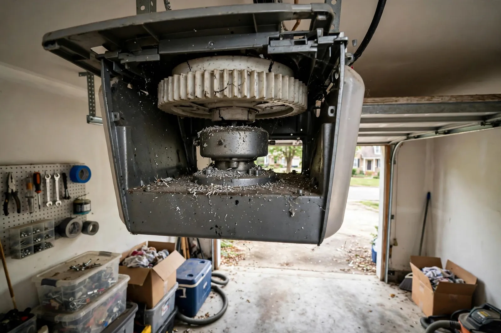 Before photo, Gear Assembly Rebuild in Sheffield, by Waldorf Garage Door Repair