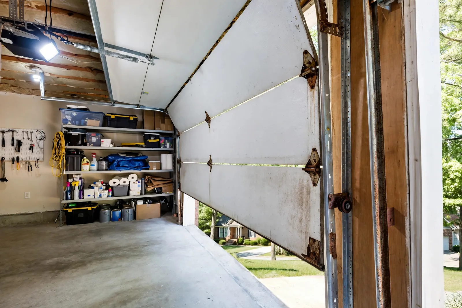 Before photo, Annual Tune Up on a Single Car Door in Wakefield, by Waldorf Garage Door Repair