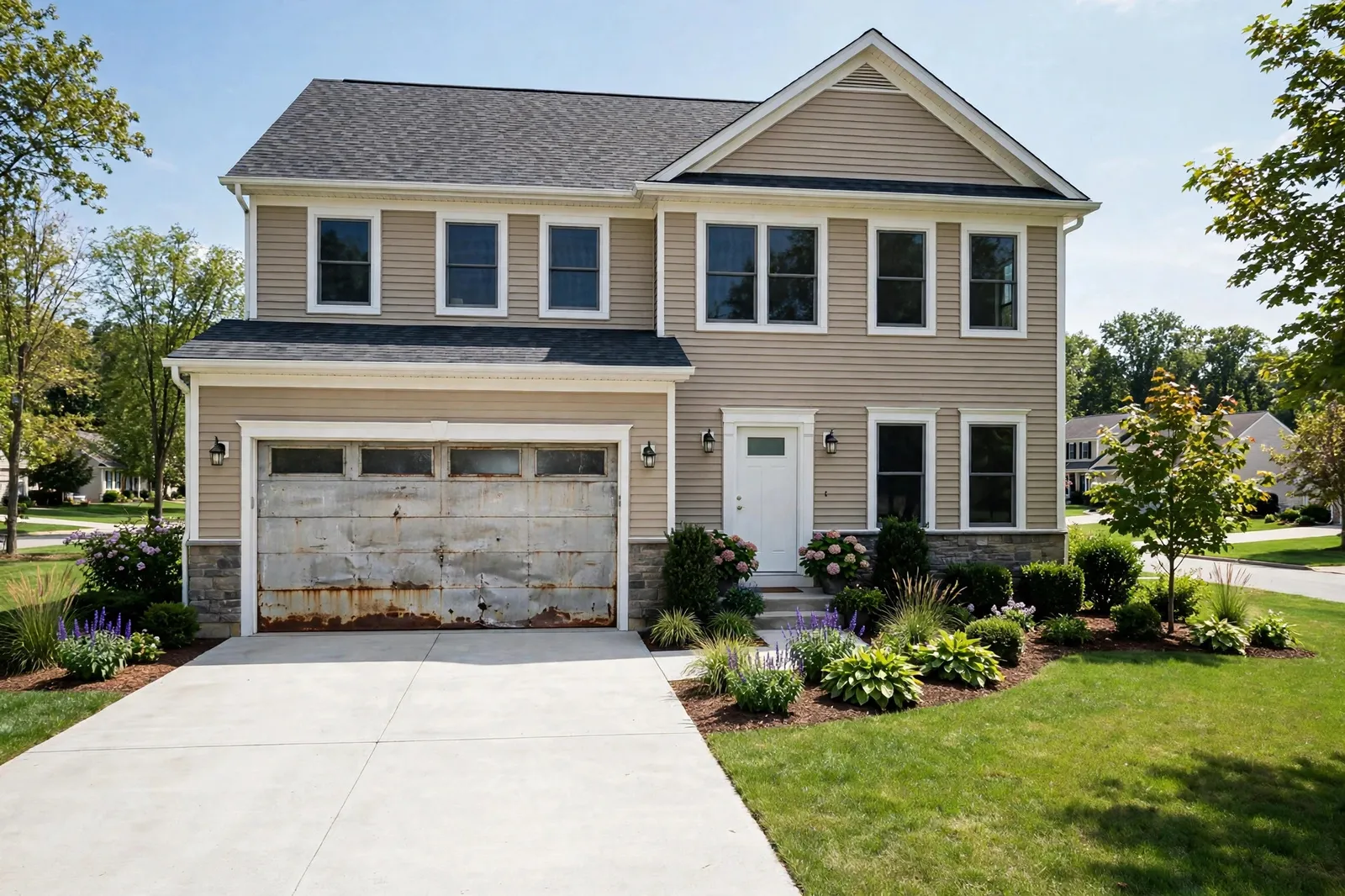 Before photo, Garage Door Replacement in Pinefield, by Waldorf Garage Door Repair